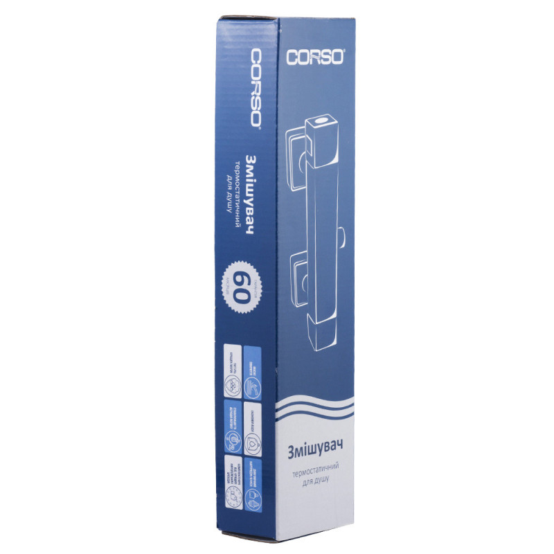 Corso Змішувач PANARO Ø25 термостатичний для душу ED-2D185C (9659300)