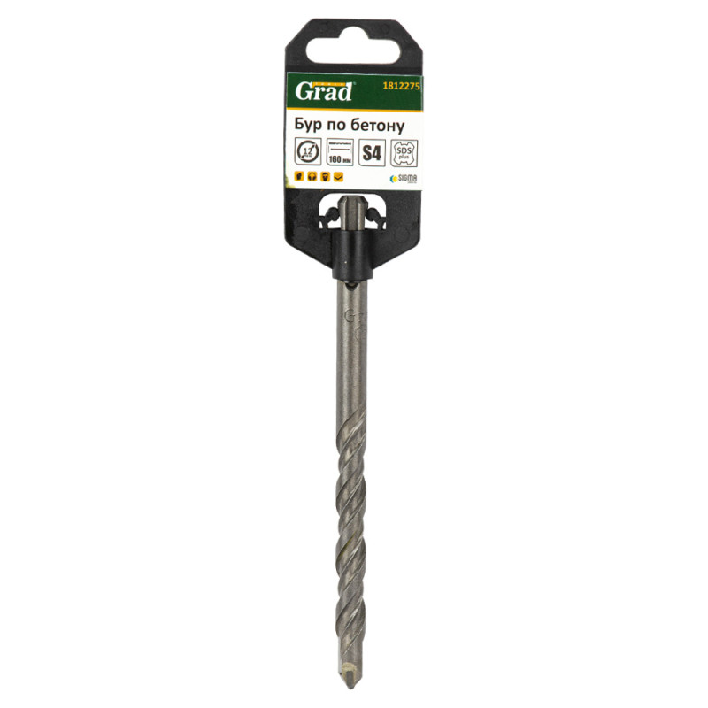 Grad Бур по бетону SDS-plus твердосплав S4 Ø12×160мм (1812275)