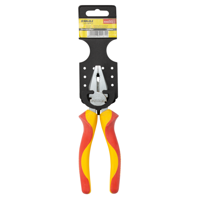 SIGMA Плоскогубцы усиленные CrV 160мм (4342261)