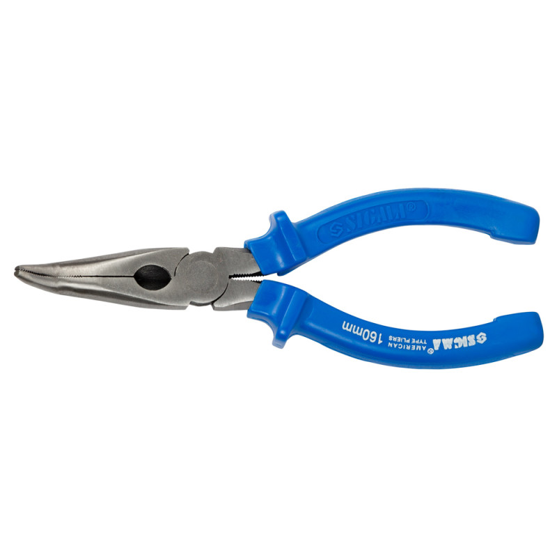 SIGMA Долгогубцы изогнутые 160мм синие (4356161)