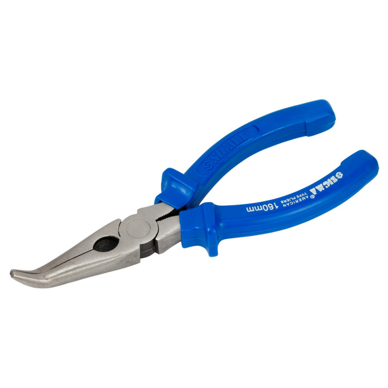 SIGMA Долгогубцы изогнутые 160мм синие (4356161)