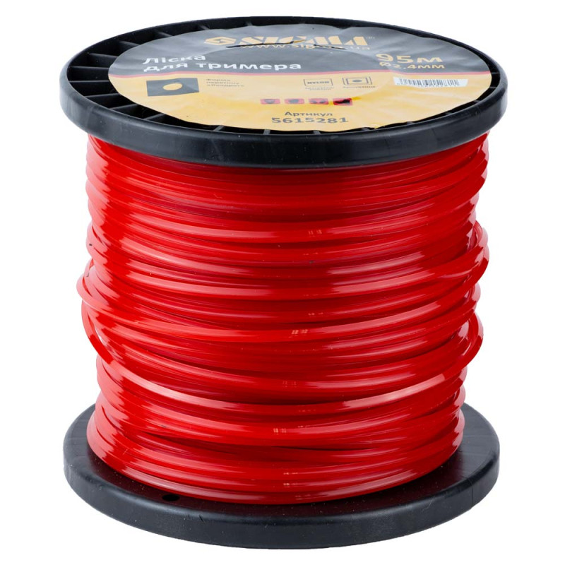 SIGMA Леска для триммера усиленный квадрат Ø2.4мм 95м катушка (5615281)