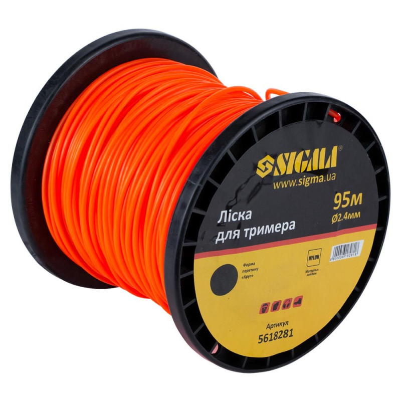 SIGMA Леска для триммера круг Ø2.4мм 95м катушка (5618281)