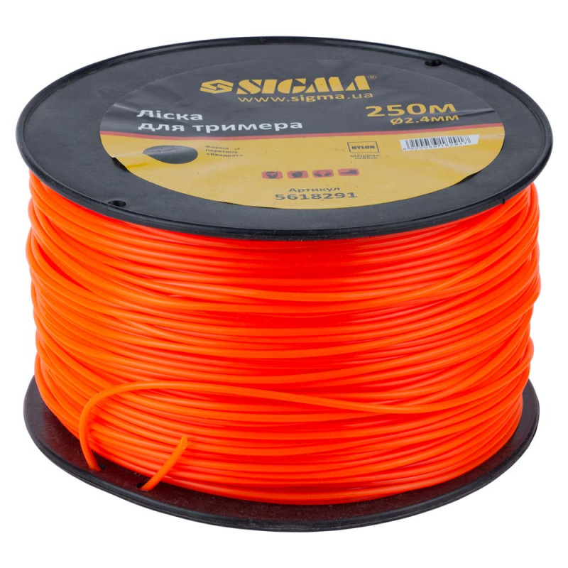 SIGMA Леска для триммера круг Ø2.4мм 250м катушка (5618291)