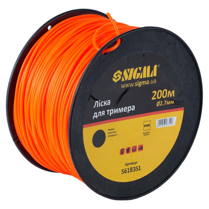 SIGMA Леска для триммера круг Ø2.7мм 200м катушка (5618351)
