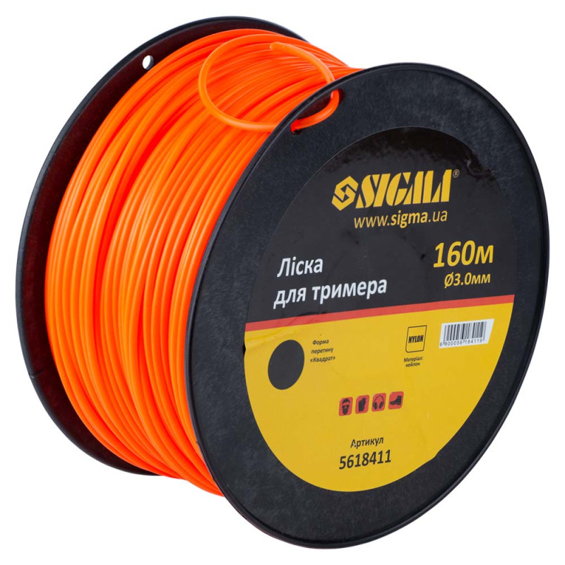SIGMA Леска для триммера круг Ø3.0мм 160м катушка (5618411)