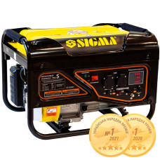 SIGMA Генератор бензиновый 2.5/2.8кВт 4-х тактный ручной запуск Pro-S (5710521)