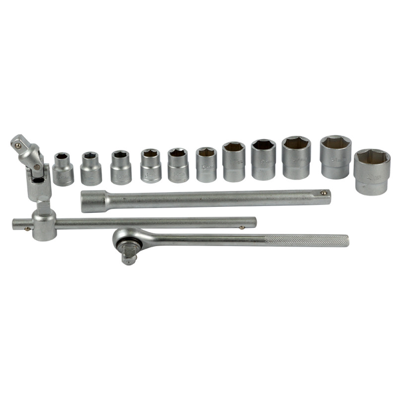 Grad Набор торцевых насадок 1/2"+ аксессуары 16шт (кейс) (6003125)