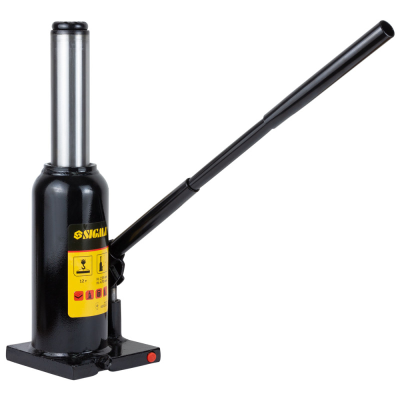 SIGMA Домкрат гидравлический бутылочный 12т H 230-465мм (6101121)