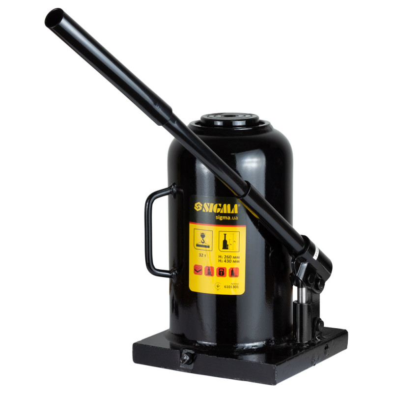 SIGMA Домкрат гидравлический бутылочный 32т H 260-430мм (6101301)