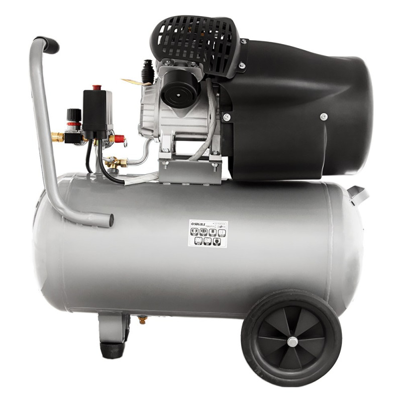 SIGMA Компрессор двухцилиндровый 2.2кВт 412л/мин 8бар 50л (7043711)