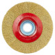 SIGMA Щетка проволочная дисковидная Ø200мм Ø32мм (латунированная) (9012371)