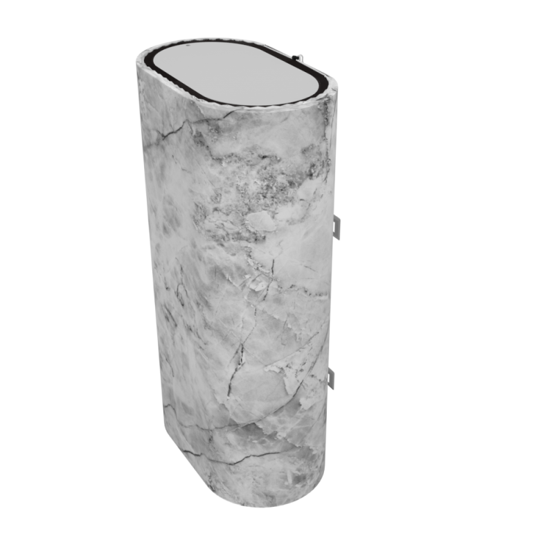 WILLER Декоративный чехол для бойлера EV80DR Grand (Белый мрамор/1100х990мм/58) (CC990-White-marble)