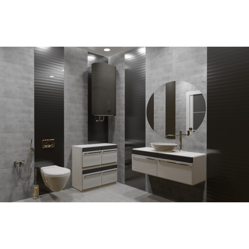 WILLER Декоративный чехол для бойлера IV50DR-Brig (Жаккард черный/880х860мм/67-1) (CC860-Black-Jcrd)