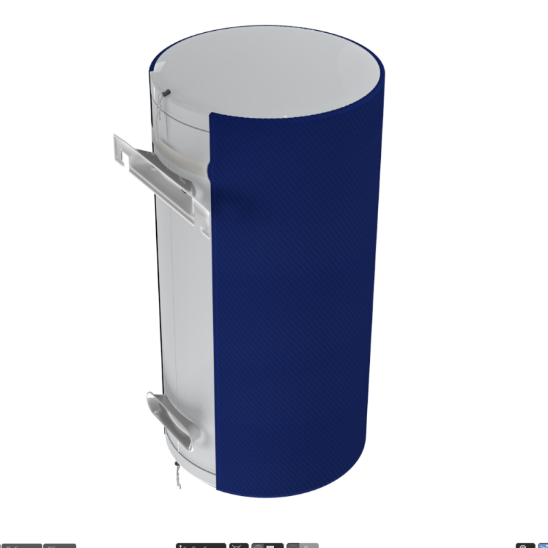 WILLER Декоративный чехол для бойлера EV50DR Optima (Диагональ синяя/1055х560мм/68-3) (CC560-Cfl-Diagonal)