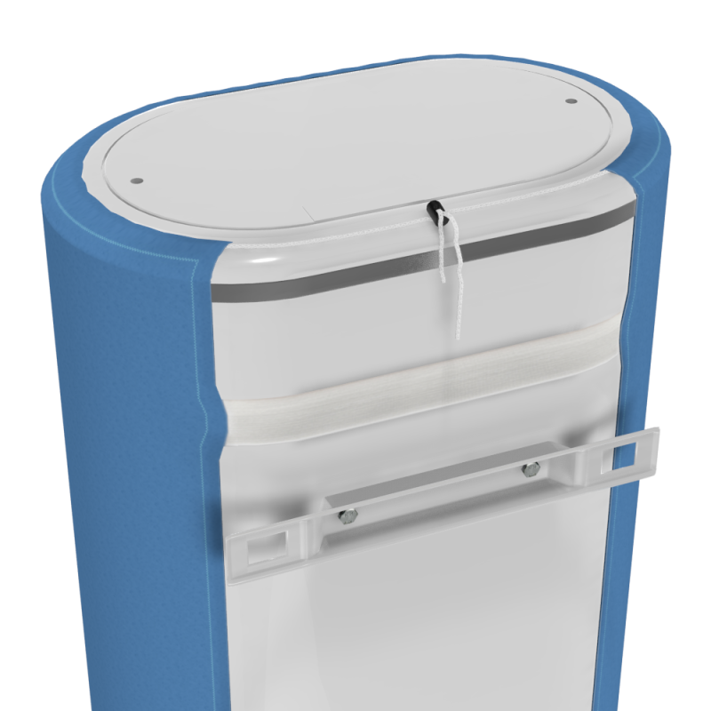 WILLER Декоративный чехол для бойлера IV50DR-Brig (Габардин голубой/880х860мм/72-1) (CC860-Blue-Gbrd)