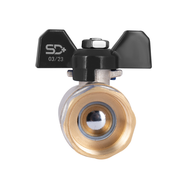 SD Plus Кран кульовий 1" ВР для води (метелик) SD602W25