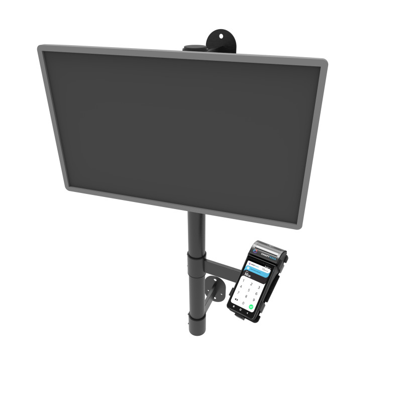 KVADO Настінна універсальна ергономічна касова стійка для POS-обладнання (kvado-pos-024)