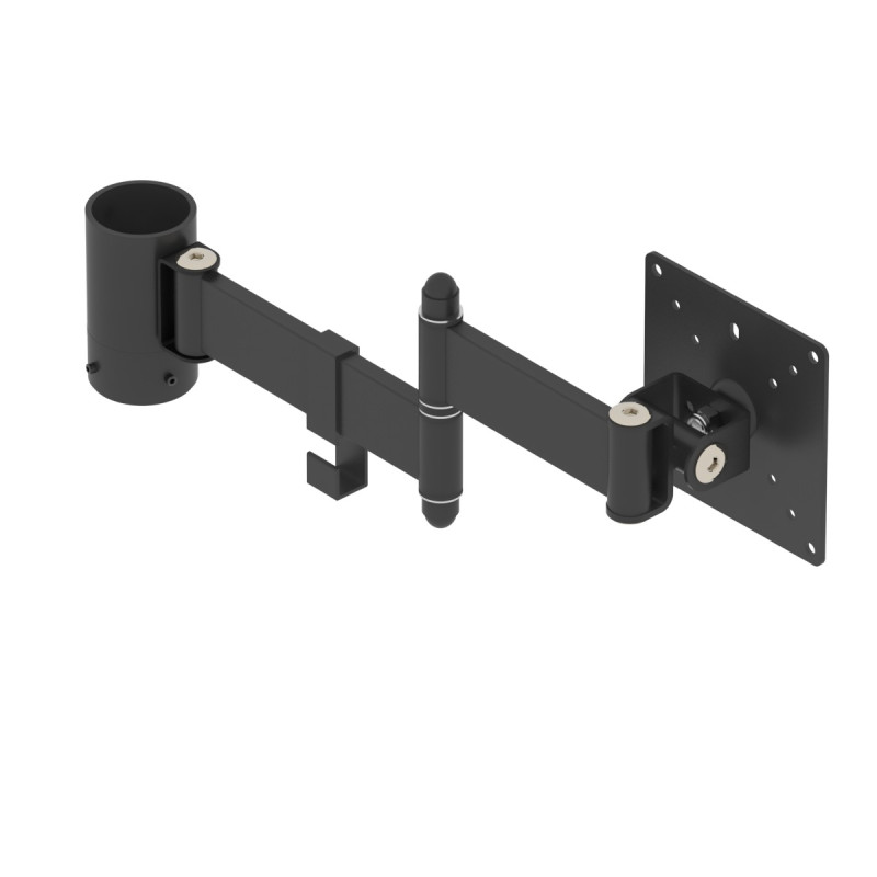 KVADO Шарнірний кронштейн для монітора, збільшена втулка, з горизонтом