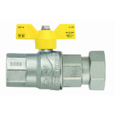 FIV Кран кульовий кут. газ мет. з нак.гайк. ВВ 3/4"х3/4" FuturGas