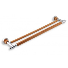 Ferro Вішалка Bamboo для полотенца подвійна 45 см, бамбук (K08F)