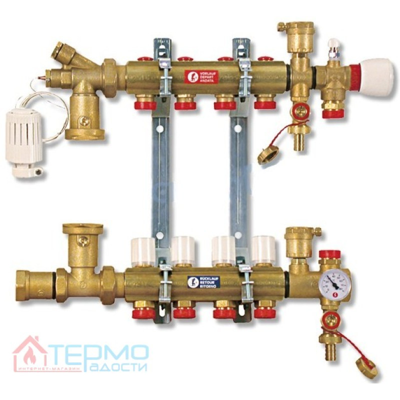 Коллектор сборный теплого пола 6 контуров
