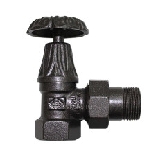 Кран радиаторный угловой Carlo Poletti Srl ANTRACITE Ø1/2" ARTISTIC (V67310EGR) (V67110EGR)