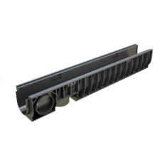 Лоток водовідвідний СТАНДАРТПАРК (Standartpark) PolyMax Basic ЛВ-10.16.15,5-ПП пластиковий 8000, 1000х160х155мм