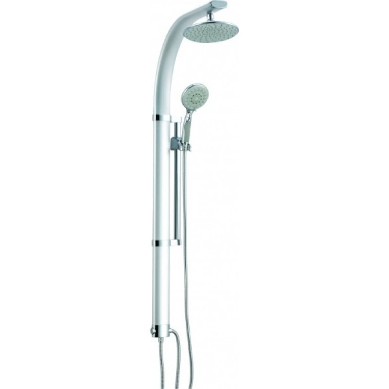 Душовий гарнітур з 2-х частин дощова струмінь і рухливий душ GARDA сатин Ferro (NP2)