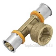 Тройник фіксований прохідний Press 20х2 G1/2" KAN-therm (K-905005)