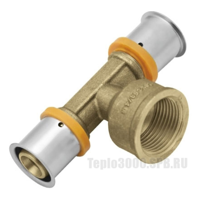 Тройник фіксований прохідний Press 20х2 G1/2" KAN-therm (K-905005)