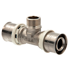Тройник прес с наруж.резьб.16х1/2" х16 Valtec (VTm.233.N.160416)