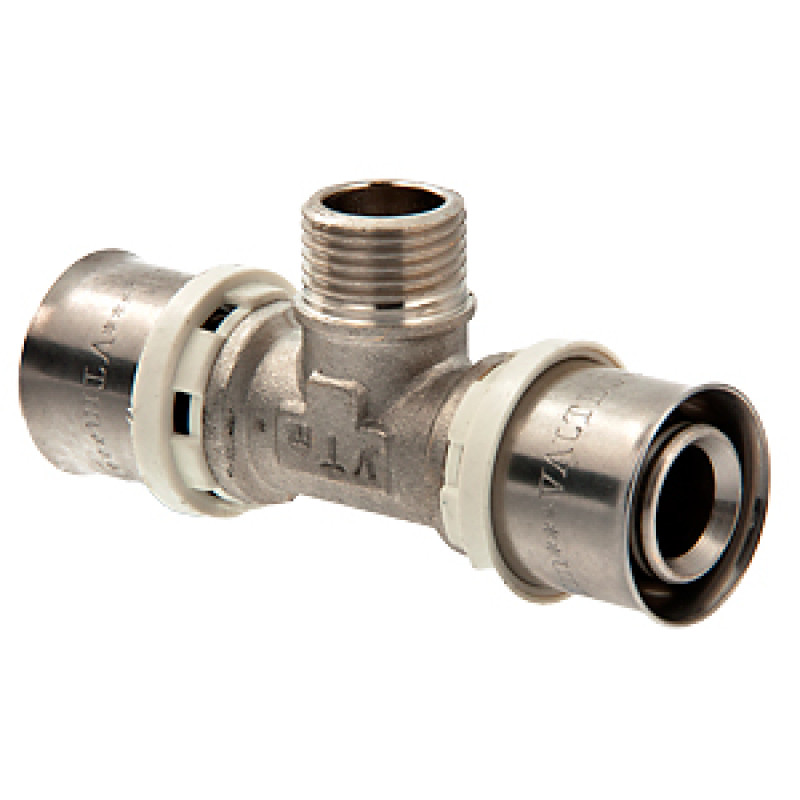 Тройник прес с наруж.резьб.16х1/2" х16 Valtec (VTm.233.N.160416)