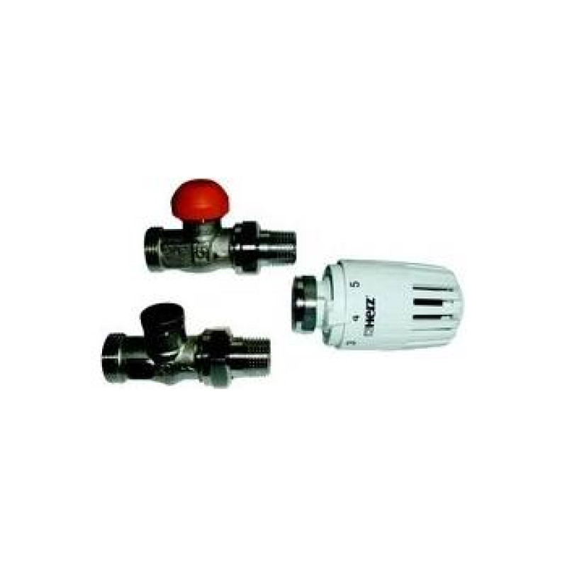 Комплект Standart прямой (термоголовка М28, клапан TS90-V 1/2", RL-1) Herz