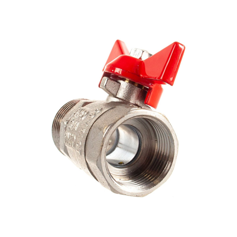 Кран шаровый 3/4" вн/нар COMPACT никель Valtec (VT.093.N.05)