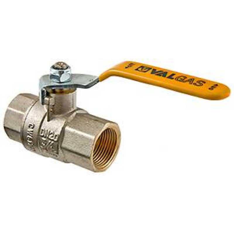 Кран кульовий газовий Valgas 3/4" н/вн нікель Valtec важіль (VT.271.N.05)