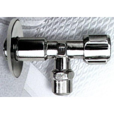 Кран угловой хром 1/2"х3/8" (вентильн.) подключение к медной трубе FERRO (Z291)