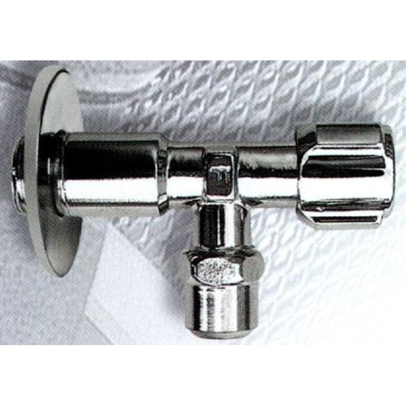 Кран угловой хром 1/2"х3/8" (вентильн.) подключение к медной трубе FERRO (Z291)