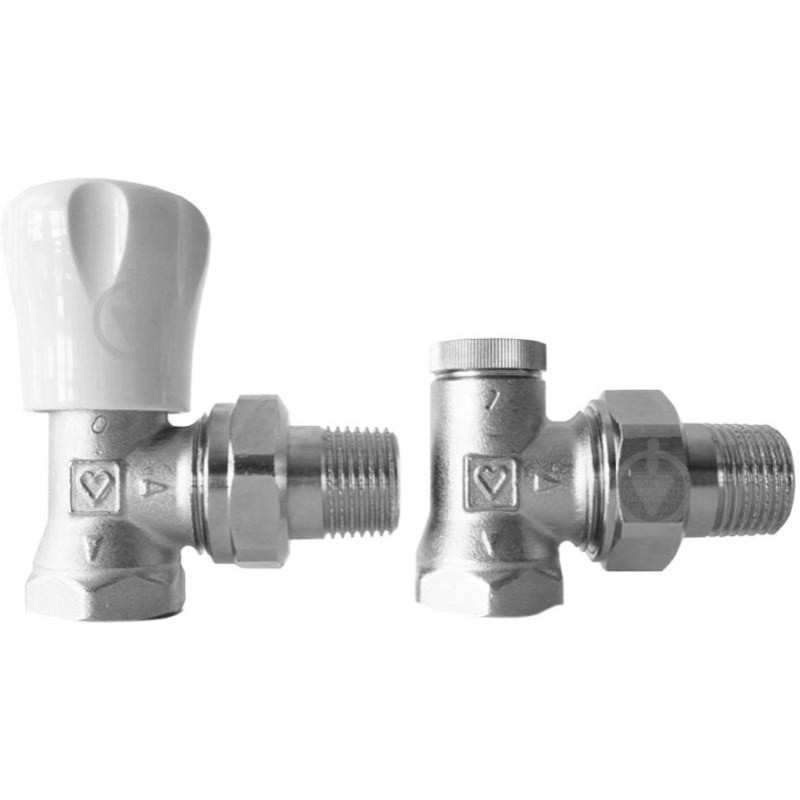 Радиаторный комплект ручной GP угловой 1/2" (1552431 + 1372441) PROJEKT Herz