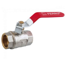 Кран шаровий рычаг FF 3/4" вн/вн никель FERRO (KP2)