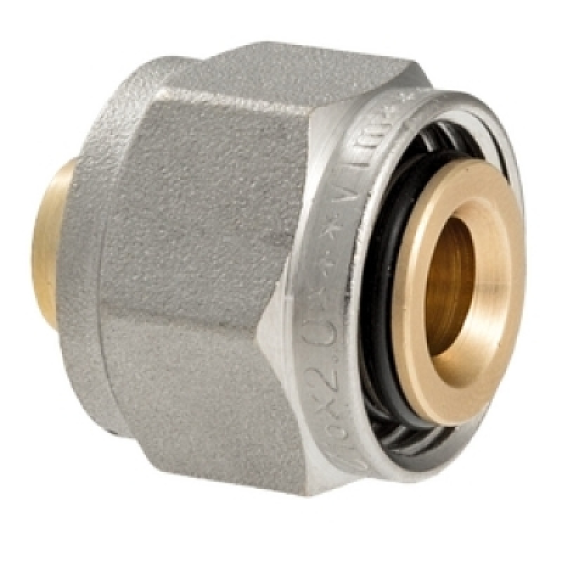 Соединитель коллекторный обжимной для PEX трубы 16 (2,0)х1/2" (VTc.709.N.1604)