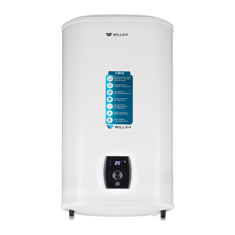 WILLER Водонагреватель (бойлер) электрический 100 л. EVH100DRI Libra универсальный
