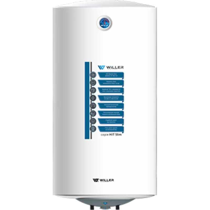 WILLER Водонагреватель (бойлер) электрический 80 л. EV80SR-HIT Slim вертикальный