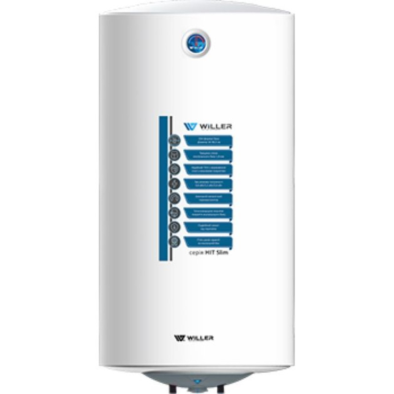 WILLER Водонагреватель (бойлер) электрический 80 л. EV80SR-HIT Slim вертикальный