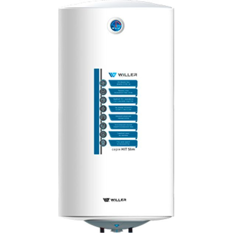 WILLER Водонагреватель (бойлер) электрический 80 л. EV80SR-HIT Slim вертикальный