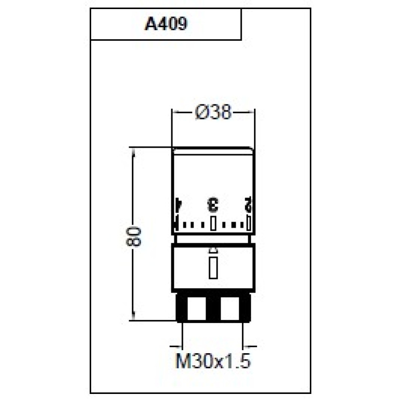 Головка термостатическая Carlo Poletti М30х1,5 Белая (A40900E)