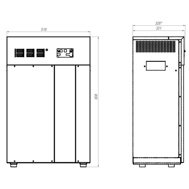 Элекс Герц В 16-3/80 V3.0 Трехфазный стабилизатор напряжения (53 кВА/80А) (М16380)