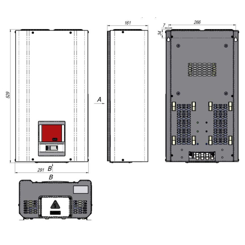 Элекс Ампер У 9-1/80 V2.1 Однофазный стабилизатор напряжения (18кВА/80А) (А9180)