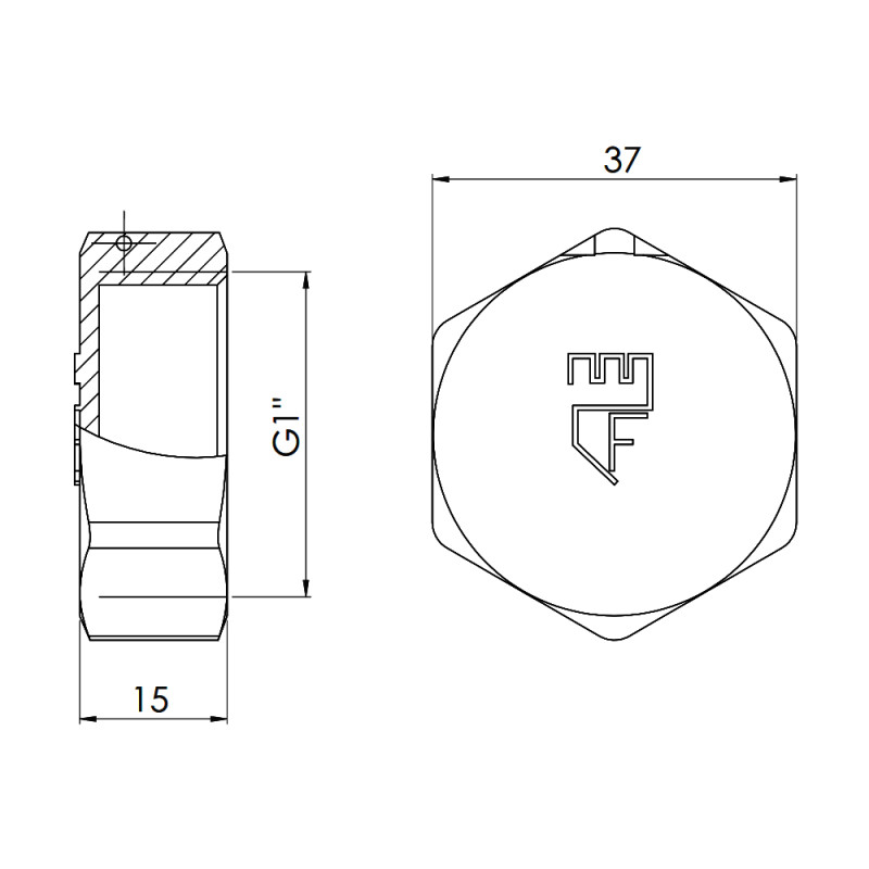 SD Forte Заглушка 1" ВР SF35225