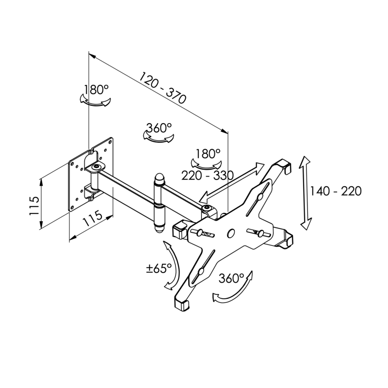 KVADO Антивандальний настінний тримач для планшета КВАДО К-117